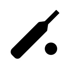 Illustration of cricket bat and ball for sports equipment cricket game design and sport icon vector