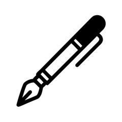 Illustration of fountain pen calligraphy writing tool for drawing and sketching design work art