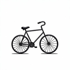 Fototapeta premium Title: Black and White Bicycle Vector for Coloring and Design