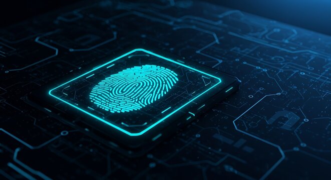 Fingerprint Scanning Technology Interface.