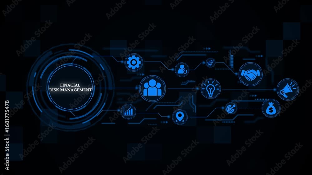 Poster business foresight concept showing teamwork depicting concepts of financial risk management. busines