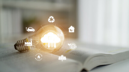 Net zero and CO2 reduction strategies promote sustainability, renewable energy, and...