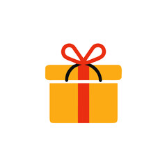 Gift Box icon isolated on white background. Vector illustration.