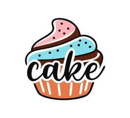 Cupcake Cream Simple Logo template