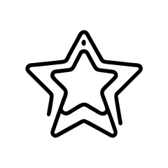 Star icon in line. vector illustration
