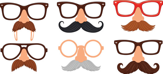 Buy funny disguise glasses with nose and mustache party accessories