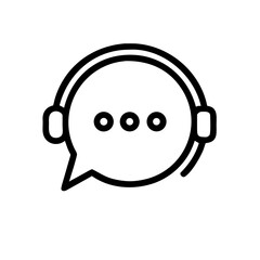 call center icon, containing Text Message. Chat message symbol, Chat speech bubble, Social media message icon for app or website vector illustration