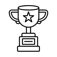 Fototapeta premium Trophy award vector illustration design element for champion achievement success and victory concept