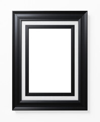 mock-up white poster with black frame, on loft background