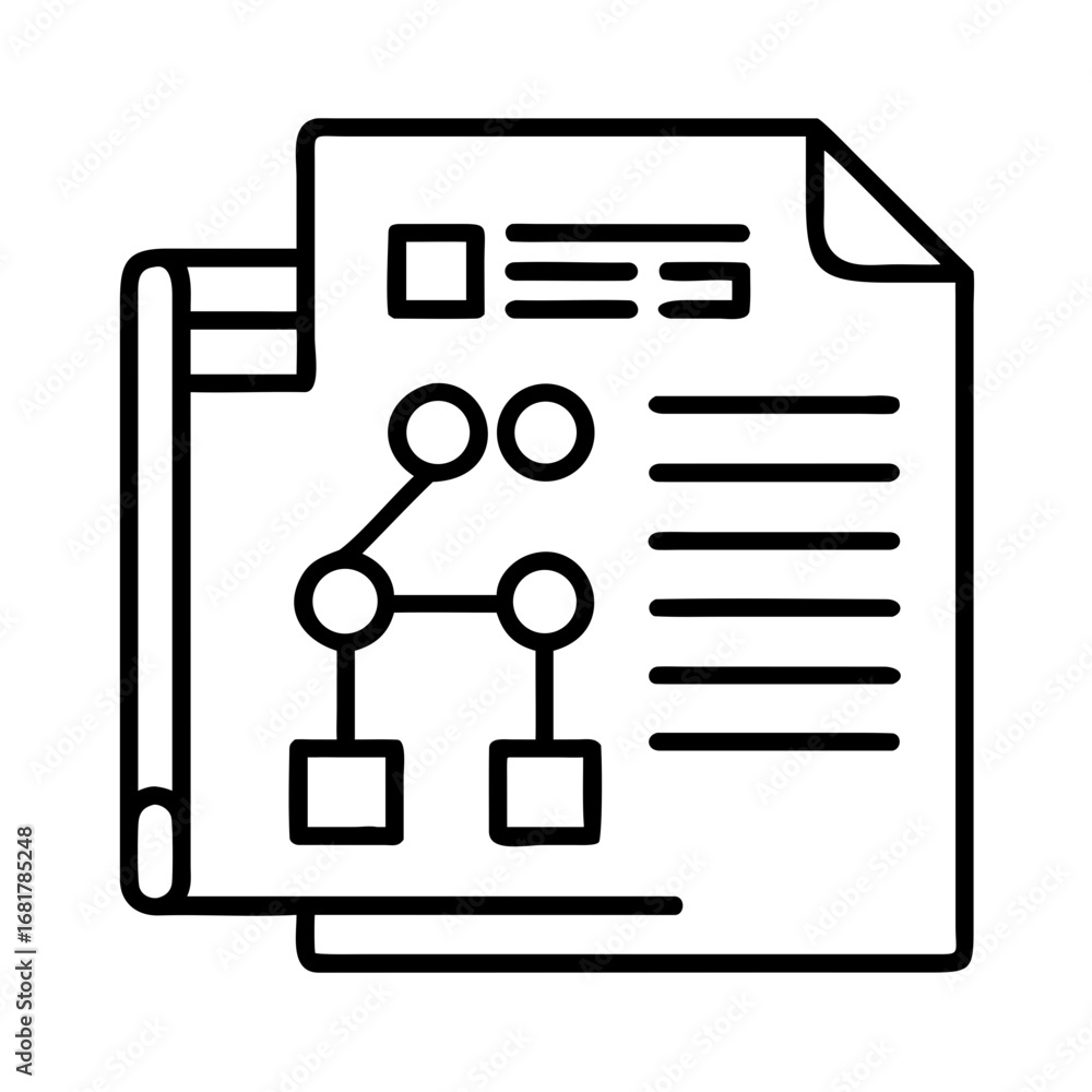 Aufkleber blueprint architecture plan design document technical drawing project draft scheme sketch layout