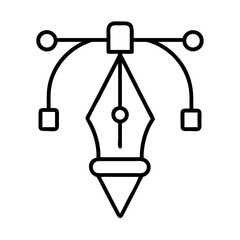 Vector graphic design tool icon for creating digital art and illustration projects online free