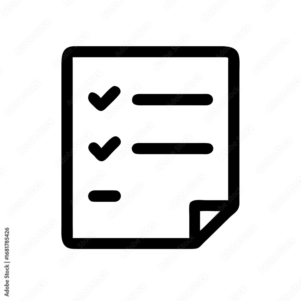 Poster checklist task list to do list vector icon symbol for project management and organization app ui