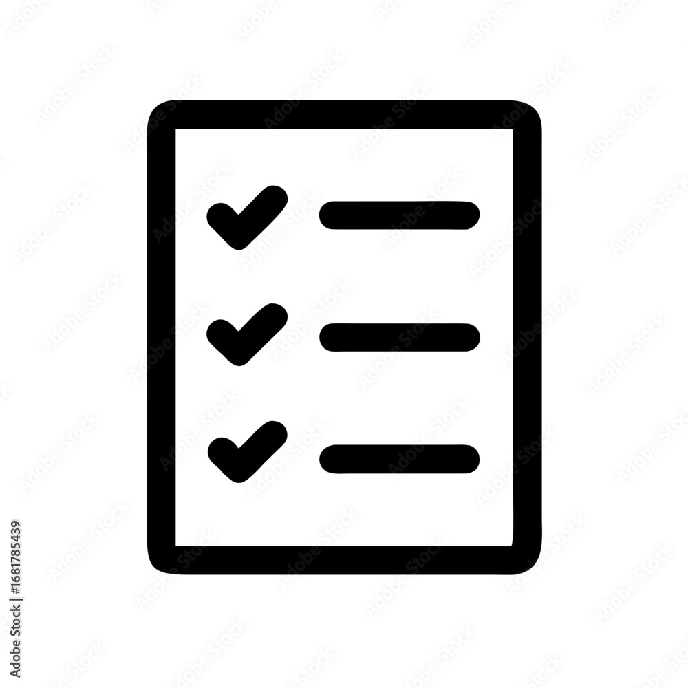 Poster checklist task list to do list vector icon complete tasks and project management symbol graphic