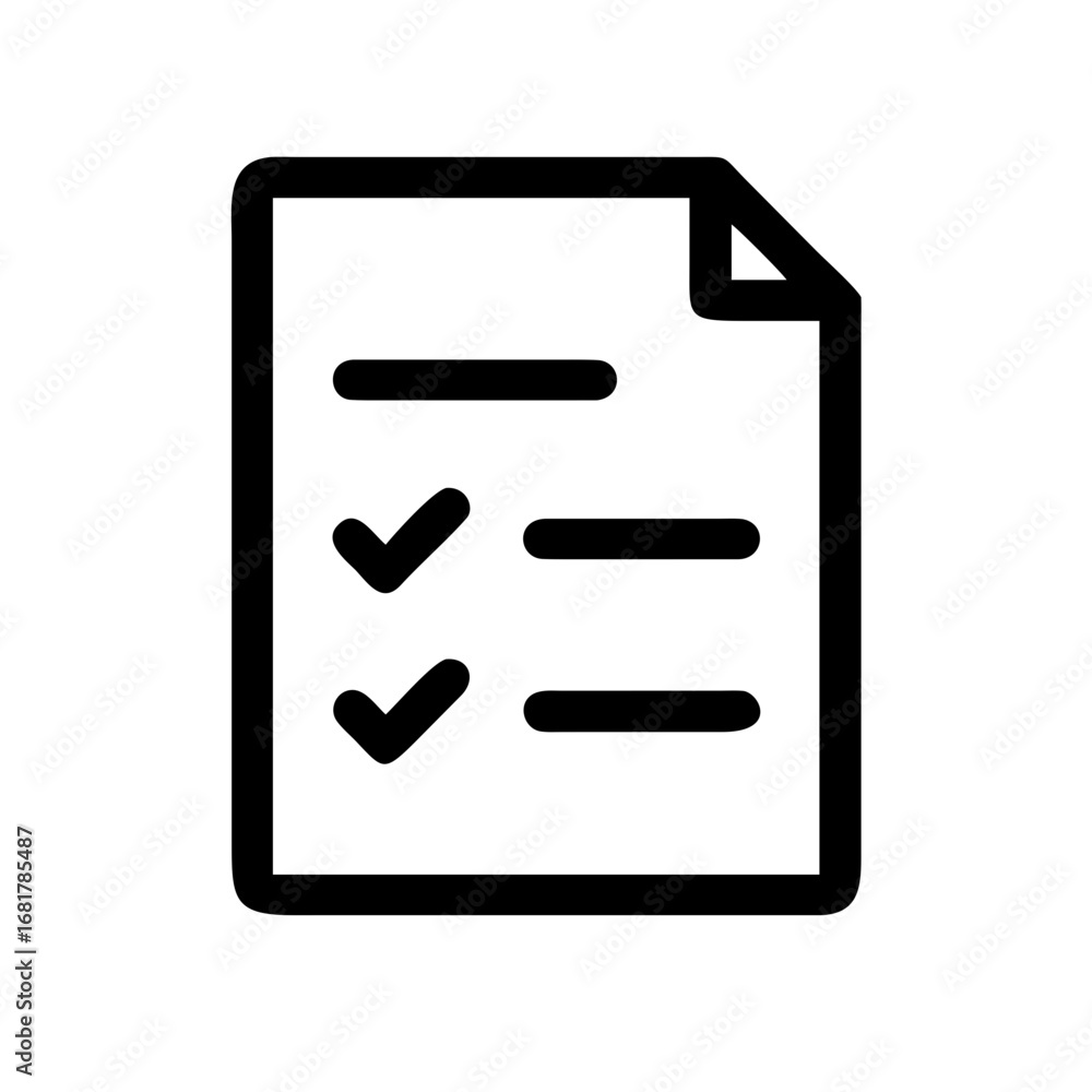 Poster checklist icon task management list to do list check mark symbol project management tool plan