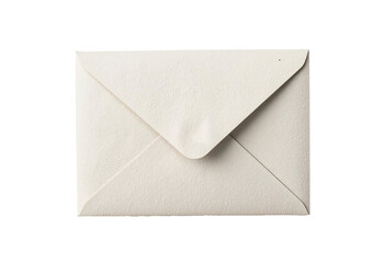 An open blank envelope with an empty letter for a personal message, isolated on a white background