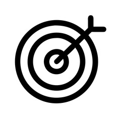 Target icon bullseye with arrow vector illustration for business goal and marketing strategy