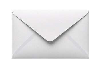 An open blank envelope with an empty letter for a personal message, isolated on a white background