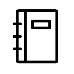 Binder notebook icon vector illustration for office supplies and stationary design projects and graphics