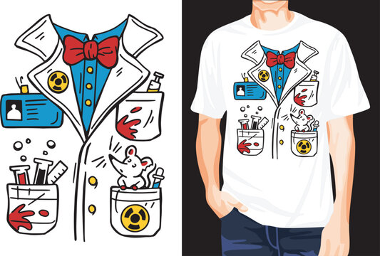 Madscientist t-shirt design unique idea