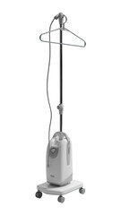 Vertical garment steamer with a hanger