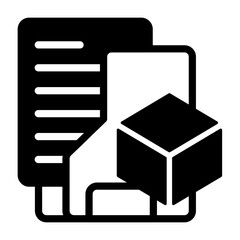 Project Folder Semi Solid Vector Icon