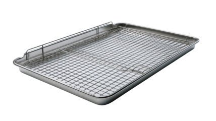 Stainless steel rectangular baking sheet with wire rack