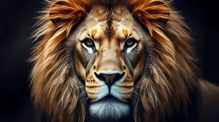 Fototapeta premium royal lion face