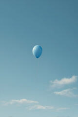 Obraz premium blue balloon in the blue sky