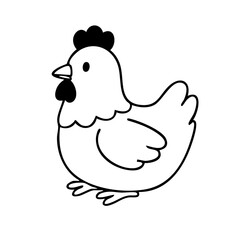 Chicken coloring page