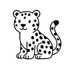 Leopard coloring page