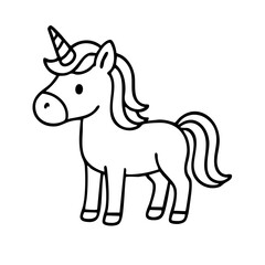 Unicorn coloring page
