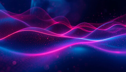 Obraz premium Abstract Pink and Blue Waves Background (AI Generated)