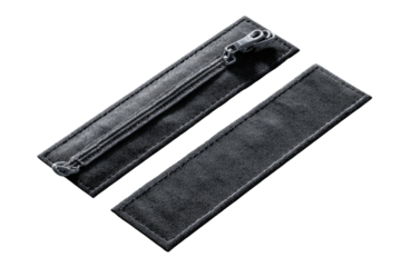 Two gray fabric panels, zipped