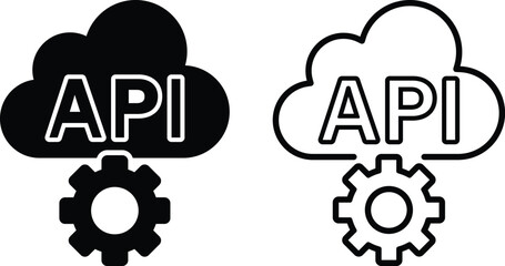 Cloud API Icon Set Service Integration and Connectivity