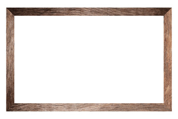Horizontal blank vintage gilded frame with mat on a white background, old gold frame mockup