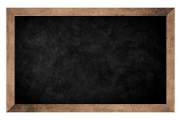 Empty black chalkboard on white background, Blank chalkboard with wooden frame isolated on white background. can add your own text on space.