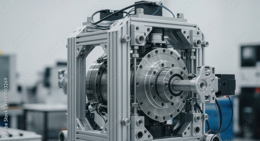 Poster engineering prototype of a powertakeoff dynamometer cell used in wave energy research featuring modu