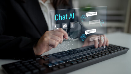 AI chatbot interface facilitates communication, chatbot, and AI interaction for automated user support and information exchange Latch