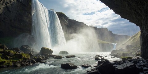 waterfall in yosemite national park