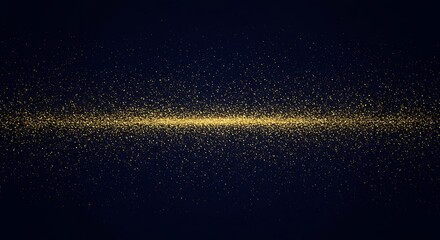 Obraz premium Golden Horizon in the Night Sky.