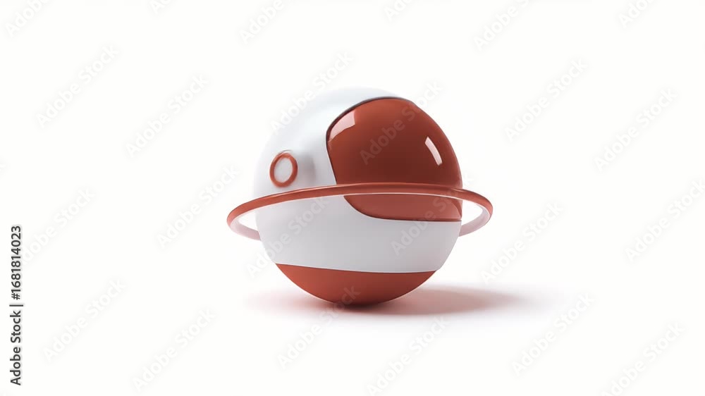 Poster futuristic orb: rotating abstract 3d animation