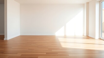 A serene minimalist living room corner with wooden accents, showcasing simplicity and elegance.
