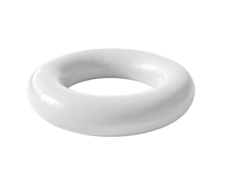 A smooth, solid white ring.  Perfect, circular form