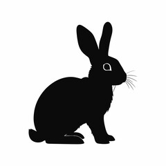 Obraz premium Rabbit Silhouette Vector Illustration