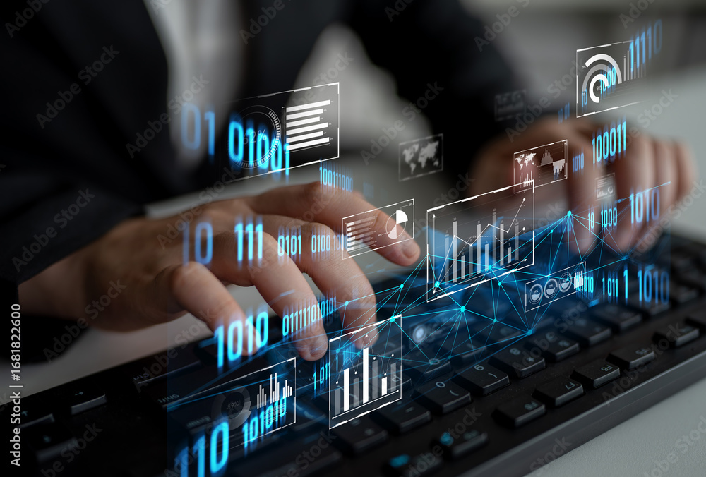 Aufkleber big data and analytics support real-time insights, predictive modeling, and data-driven decisions fo