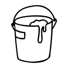 Vector illustration of paint and water bucket