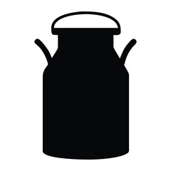 Vintage milk bottle isolated on white background