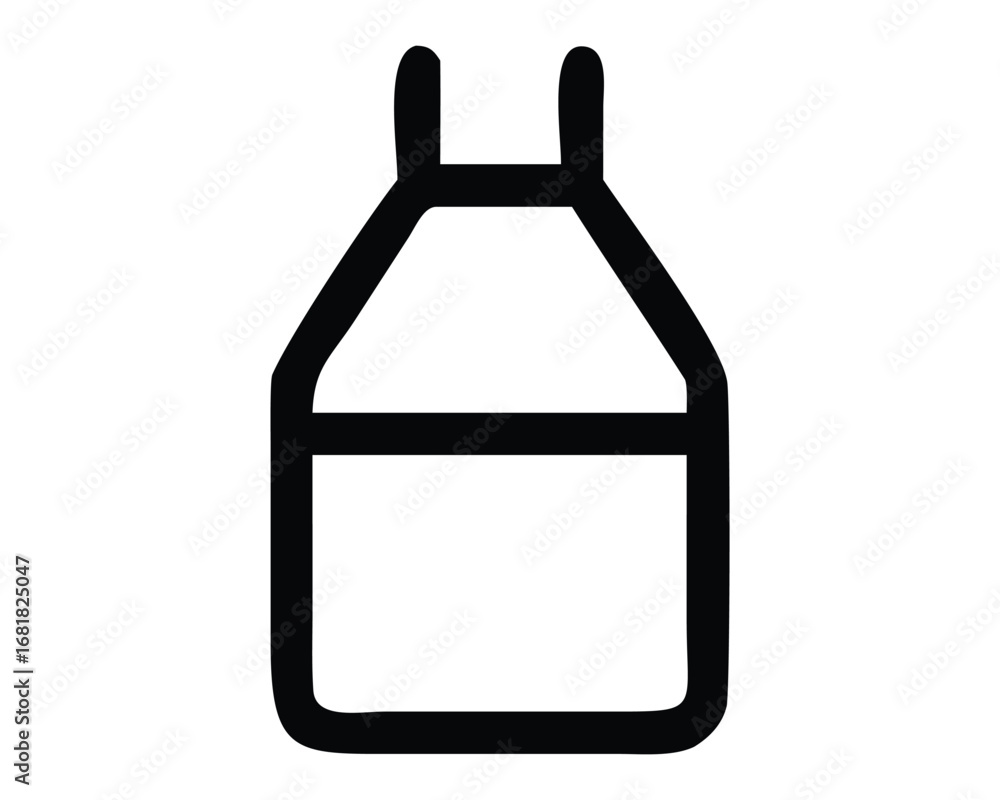 Poster glass container with red liquid, isolated vector icon of a bottle