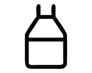 Glass container with red liquid, isolated vector icon of a bottle