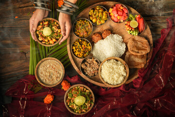 Navratri Special Fasting Food Platter with Indian Traditional Recipes